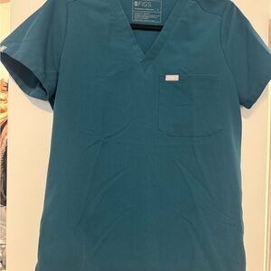 FIGS Women’s Teal Casma Scrub Top